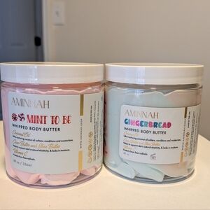 Aminnah Whipped Body Butter Duo - Pink Mint & Blue Gingerbread